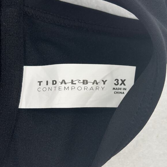 Tidal Bay Contemporary Underwire Bikini Swimsuit Top Size 3X Black - Picture 7 of 9